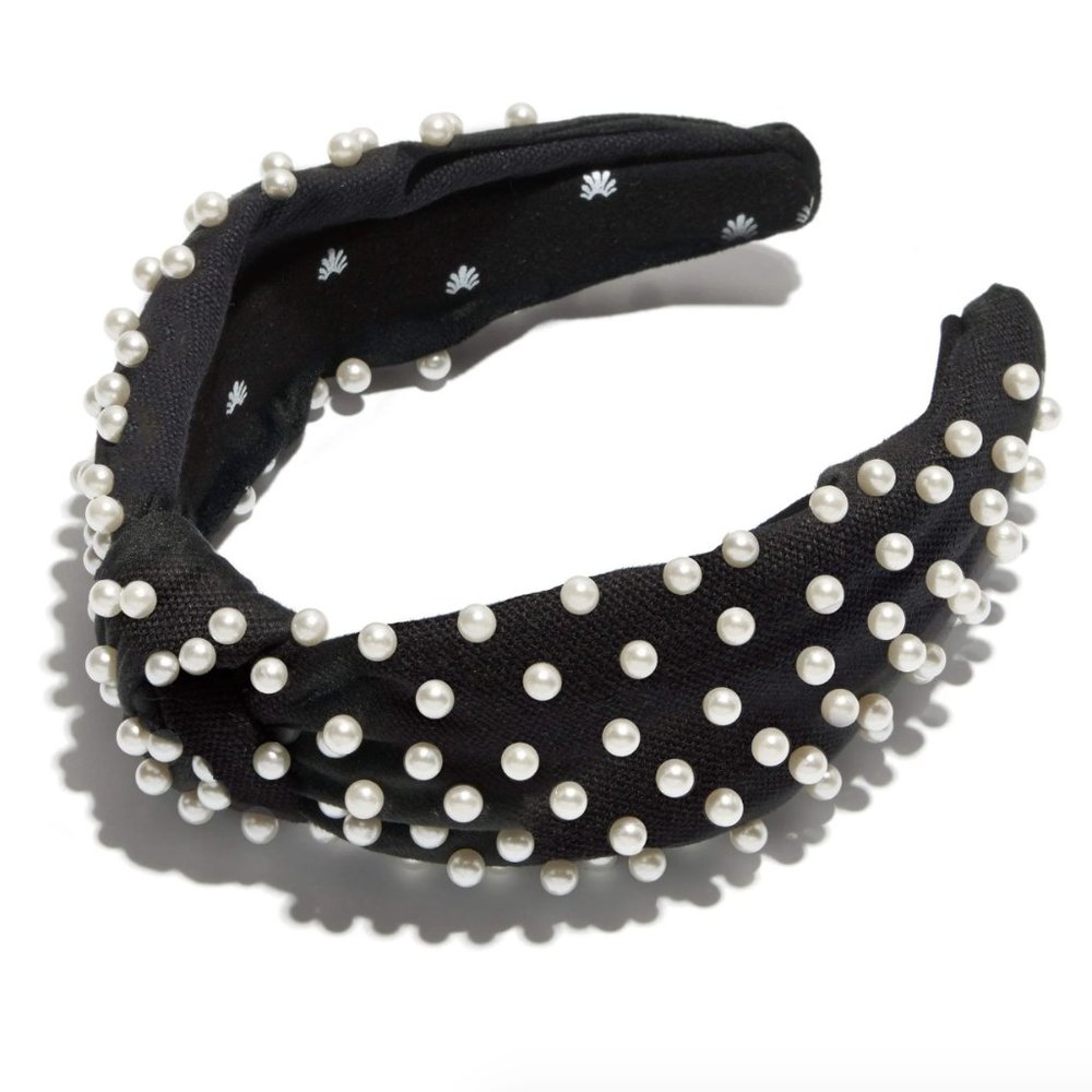 LELE SADOUGHI JET PEARL WOVEN KNOTTED HEADBAND - NEVER WORN